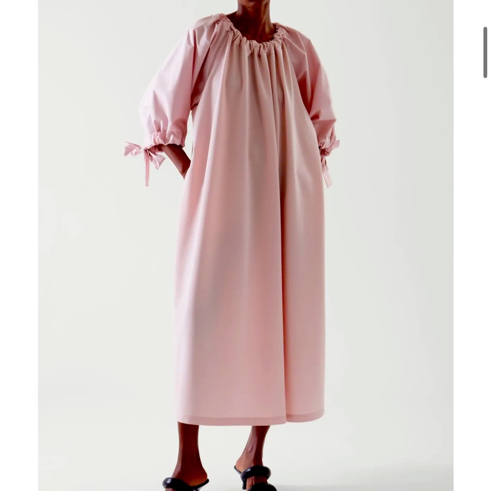 COS Gathered Pink Maxi Dress